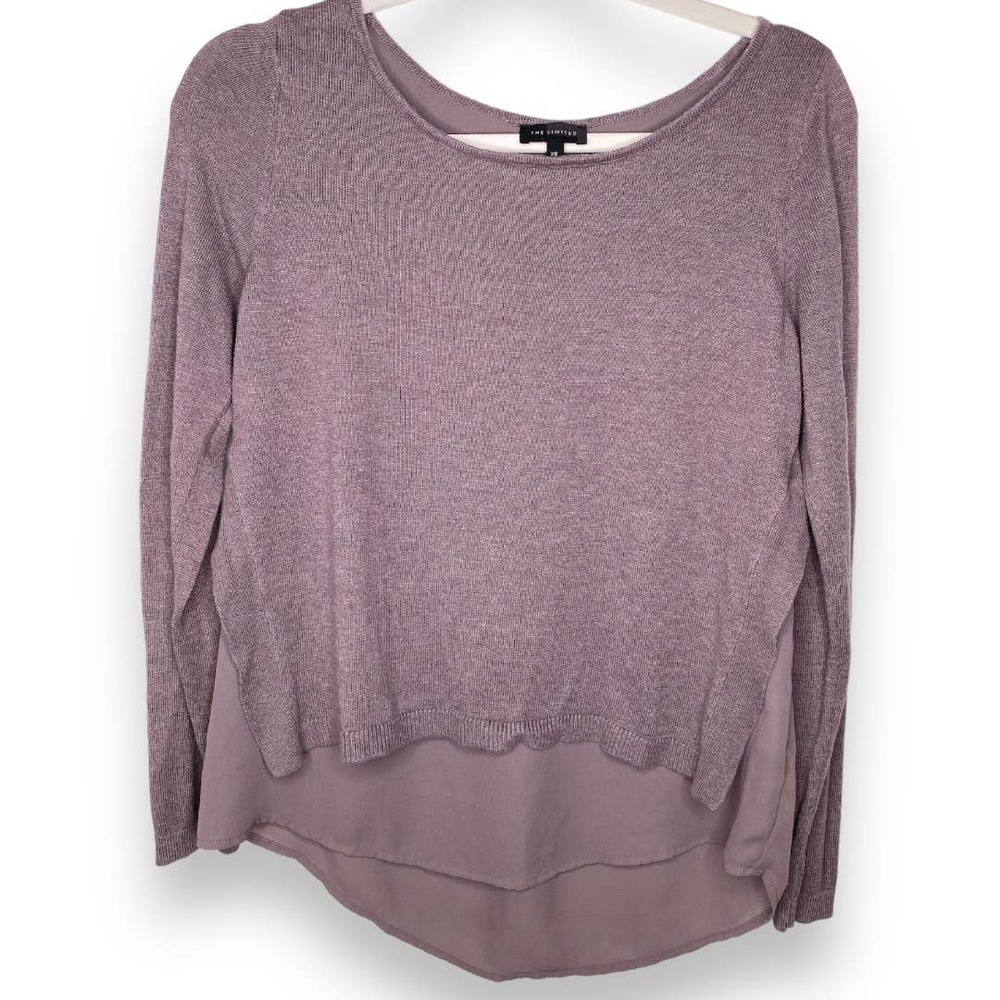 The Limited Purple Hi Lo Long Sleeve Shirt Extra Small XS